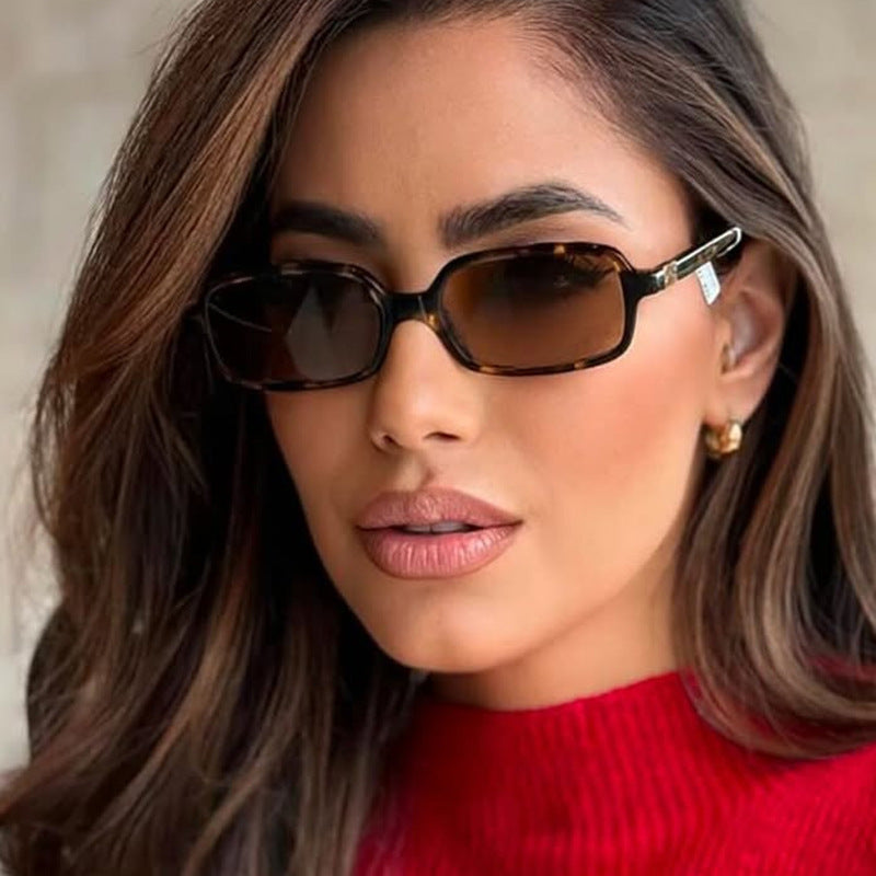 Lunettes Carrées Slim Tortoiseshell – Femme