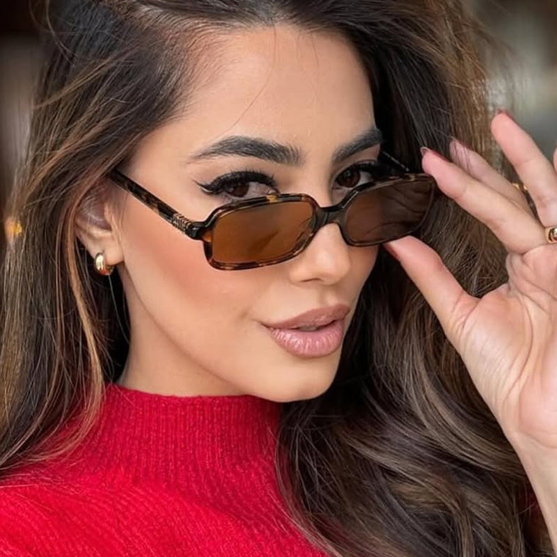 Lunettes Carrées Slim Tortoiseshell – Femme