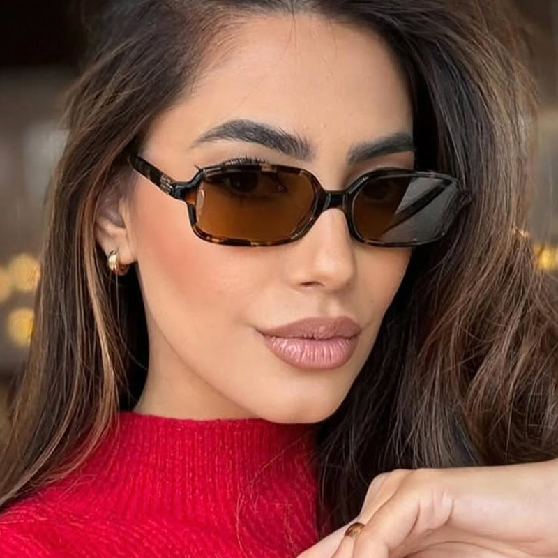 Lunettes Carrées Slim Tortoiseshell – Femme