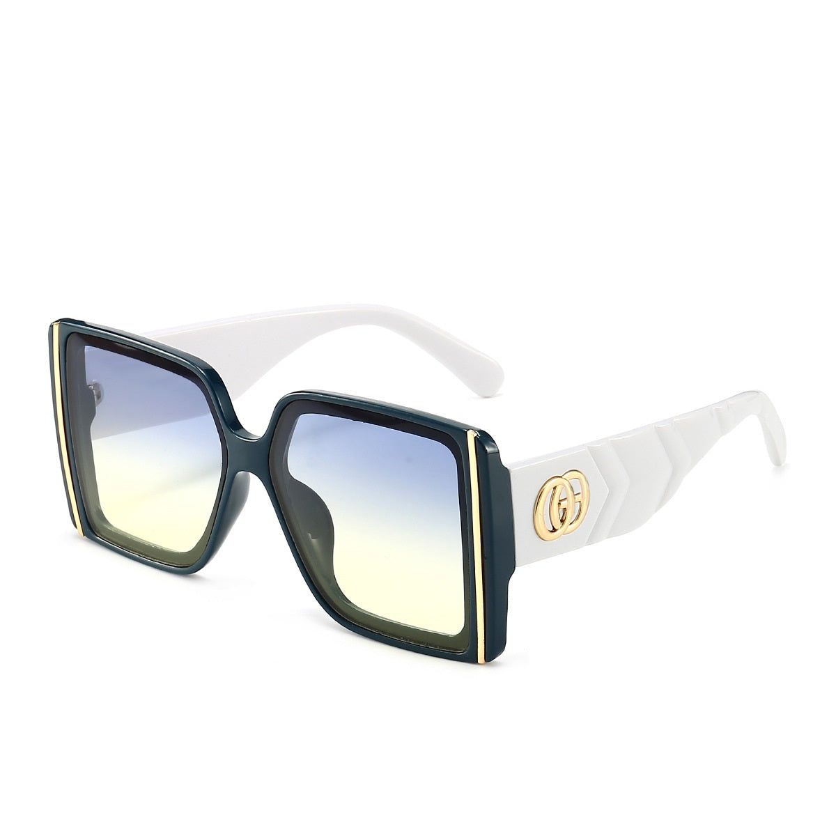 Lunettes Oversize Carrées Gold Edition – Femme 2025