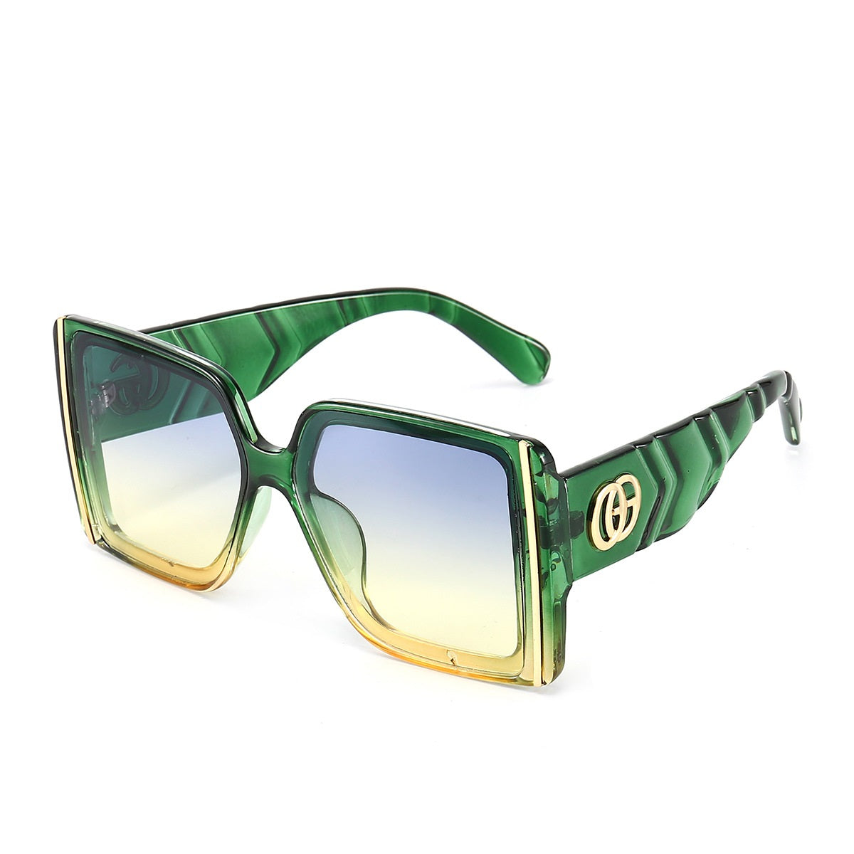 Lunettes Oversize Carrées Gold Edition – Femme 2025