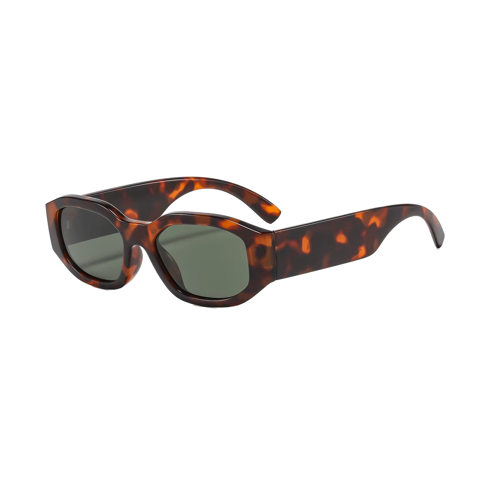 Lunettes de soleil rectangulaires polarisées – Monture écaille 2026